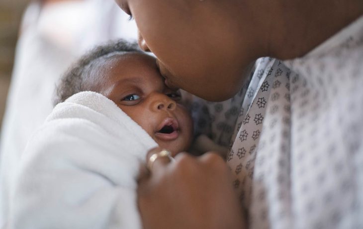 Young mother with baby